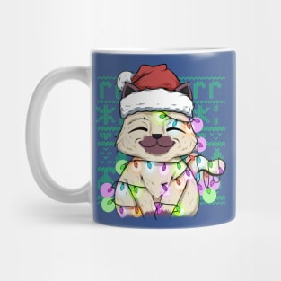 cute cat christmas lights and fun Mug